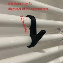 2pcs Round Radiator Pipe Drying Rack Hooks, No-Drill Towel Hooks For Bathroom Radiator Pipe, Indoor Clothes Hanging Hooks - Multicolor - View 3