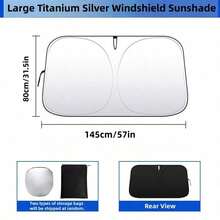 Aesthetic Portable Universal Car Windshield Sunshade, Efficient Sun Protection, Foldable Windshield Sunshade, Suitable For Most Vehicles, Easy To Store, Heat Insulation, Car Accessories, Travel Essential - Multicolor - View 13