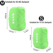 High-Quality Double-Layer Reflective Backpack Rain Cover, 15L-40L Waterproof Backpack Rain Cover With Reflective Strip, Suitable For Hiking, Camping, Travel, Cycling Outdoor Backpack Cover - Multicolor - View 4