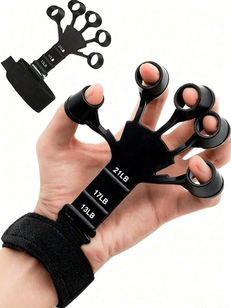 2/1pc Adjustable Resistance Finger Exerciser, Adjustable Grip Strength Trainer For Arm, Student Finger Rehabilitation Training, Arm Muscle And Wrist Workout, Suitable For Arm And Palm Muscle Training And Rehabilitation, Suitable For Athletes And Daily Use, Home Decor, Home Supplies, Household Essentials, Gift For Women, Gift For Men, Gift For Mother, Gift For Father, Gift For Grandfather, Gift For Grandmother