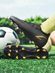 Men's Soccer Shoes Classic Sports Football Shoes Match Training Shoes New AG Studs Soccer Shoes Professional Anti-Slip Adult Football Shoes Couple Outdoor Turf Lightweight Football Boots - Black - View 5