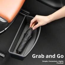Universal Car Front Seat Under-Seat Non-Slip Drawer Storage Box, ABS Material Car Organizer Storage Box, Car Accessories - A - View 5