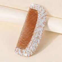 1 pièce Peigne de massage incrusté de strass brillant, brosse à cheveux en bois naturel, essentiel de voyage et de vacances, soin des cheveux, outil de coiffure, brosse à cheveux portable, massage du cuir chevelu Gua Sha, fournitures scolaires, cadeau pour le témoin de mariage - Multicolore - Voir 7