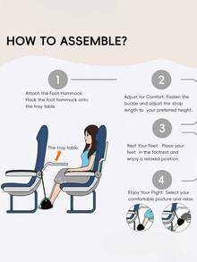 1/2pcs Multifunctional Travel Shoe Storage Accessories (Footrest + Storage Bag), Office Business Travel Footrest, Anti-Fatigue Footrest For Long Sitting, Adjustable Long-Distance Travel Footrest, Travel Accessories, High-Speed Rail Airplane Travel Foot Hammock,Bedroom Room Decor,Back To School - View 10
