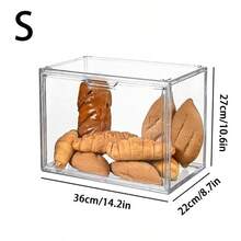 1pc Cake Storage Box, Kitchen Baking Bread Storage Container, Stackable Tea Cup & Water Cup Holder, Easy Access, Moisture-Proof & Pest-Proof, Suitable For Kitchen, Bakery, Coffee Shop - View 13