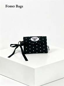 Japanese & Korean Style Niche Design Anime Manga Girl Storage Pouch Coin Purse Pendant Fashion Personalized Bag, Small Bag - Black - View 1