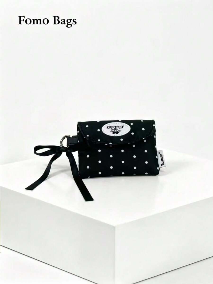 Japanese & Korean Style Niche Design Anime Manga Girl Storage Pouch Coin Purse Pendant Fashion Personalized Bag, Small Bag - Black - View 1