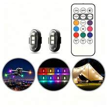2PCS/6PCS LED Drone Decorative Lights Aircraft Flashing Lights, With Wireless Remote Control USB Charging, RGB Multicolor Ambient Lights, Neon Lights, With Remote Control, Night Anti-Collision Lights, RV Interior Lighting, Suitable For Halloween Decoration Lighting, IP65 Waterproof Rating - Multicolor - View 14