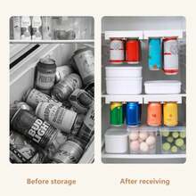 Multifunctional Refrigerator Can Organizer Dispenser White - View 4