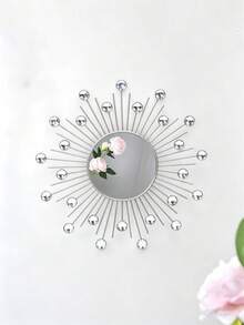 1pc Creative Iron Wall Mirror, Sofa Wall Multi-Functional Decorative Mirror, Entryway Decorative Mirror, Modern Living Room Wall Decor, Fashion Wall Hanging Decor, Best Birthday Graduation Gift, Home Decor, Back To School Room Decor, School Supplies - one-size - View 6