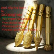 7pcs Heavy Duty Diamond Grinding Heads - Professional Grinding, Polishing And Carving Tools With 6mm Shank - Suitable For Cast Iron, Concrete, Stainless Steel, Marble, Stone! - Gold - View 3