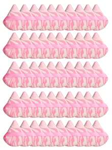 Triangle-Shaped Velvet Powder Puff 5/10/20/30/50/100pcs,Made Of Super-Soft Velvet, Designed For Contouring, Eye, And Corner, Suitable For All Skin Types. - Multicolor - View 8