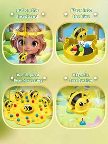Children's Bee Honey Collection Magnetic Toy For Early Education - Interactive Family Multi-Player Fishing Magnetic Tabletop Game Toy - Multicolor - View 8