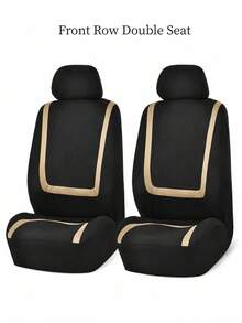 Universal Car Seat Covers - 9pcs Set (Full Set), 4pcs Set (Dual Seat), 2pcs Set (Single Seat) Options - U-Shaped Striped Design, Anti-Slip & Durable, Compatible With General Cars, SUVs, Sedans, And With Airbag - Easy To Clean, Upgrade Interior - Style a - View 17