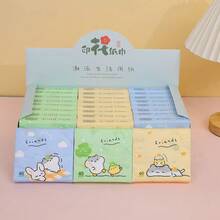 120pcs 3-Ply Thickened Cartoon Printed Facial Tissues, Portable Small Size Handkerchief, Wooden - Tissues - View 5