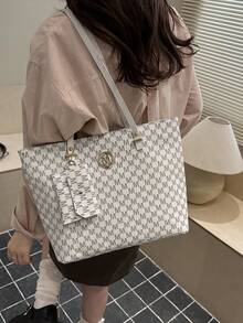 Tote Bag Female Large Capacity College Student Class Commuter Bag Shoulder Woman Bag Handbag Bag - White - View 9