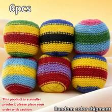 Handmade Crochet Bean Bag Set, Rainbow Yarn Bean Bags, Outdoor Lawn And Garden Game Toys, Portable Bean Bag Balls, Suitable For Solo Practice, Group Games, Backyard Picnics, Parties And Travel Fun - Multicolor - View 12
