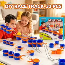 Juguete de pista ensamblable DIY para entrenamiento de capacidad pulmonar, juguete interactivo de escritorio divertido para padres e hijos, regalo de cumpleaños para niños, regalo de Navidad - Multicolor - Ver 2