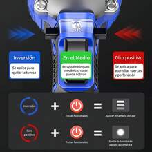 Llave De Impacto Inalambrico Electrica Pistola Taladro Kit Azul - Azul - Ver 2
