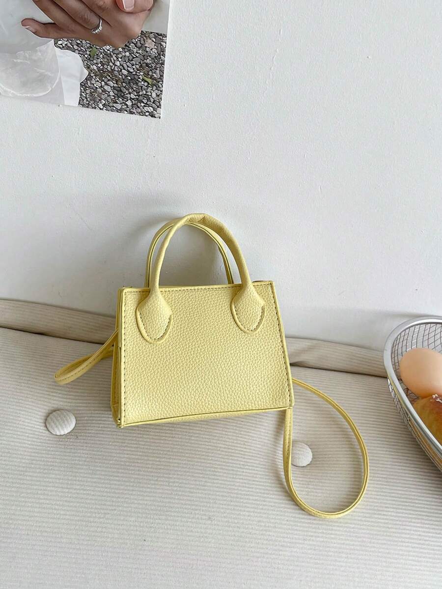 1件女款純色壓紋刺繡石紋手提包,肩背包、斜挎包,拉鍊開合,草編手提包,優雅女款休閒包,可收納女用錢包、化妝品、手機、零錢包,草編口袋,適合夏季海灘度假、購物、攝影,也是送給女友、媽媽的絕佳節日禮物 - 黃色 - 查看 1