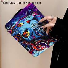 Casing Pelindung Tablet dengan Motif Kucing, Headphone, dan Pola Lainnya, Dilengkapi Stand, Kompatibel dengan Honor 8/9/10/X8/X8A/X9/X8Pro/X9Pro, MatePad SE 11 Inch/MatePad 11 Inch/11.5 Inch, MatePad Pro, Apple Generasi ke-10/11 2025 (A16), Galaxy Tab A7/A9, dan Model Populer Lainnya - Gaya 55 - View 8
