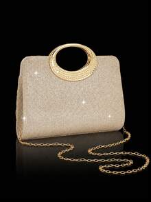 REMANLAND Túi xách xếp ly đính đá rhinestone sáng bóng, túi dạ hội nữ sang trọng, đi kèm bộ trang sức đá rhinestone 3 món gồm dây chuyền mặt đá, hoa tai và vòng tay, phối cùng váy dạ hội đính sequin sáng bóng, váy cưới, váy tiệc, phù hợp cho tiệc tùng, buổi tối, tụ họp, khiêu vũ và đám cưới - Rượu sâm banh - Xem 10