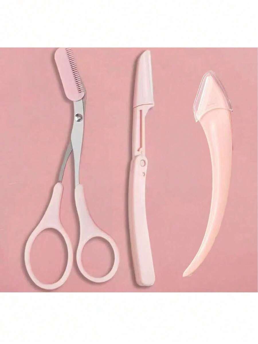 Set Gunting dan Sisir Alis Unisex, Alat Pemangkas Alis, Sempurna untuk Memangkas Alis & Mengatur Panjangnya, Alat Kecantikan Rumahan, Termasuk Sisir Mini & Pinset, Penghilang Bulu Wajah, Alat Cukur Rambut, Perlengkapan Penataan Rambut