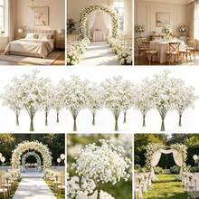 30pcs Wedding Baby's Breath Bouquet, Bridal Hand Bouquet Artificial Baby's Breath, Wedding Party Decoration Supplies, Photography Props, Suitable For Anniversary, Wedding, Engagement, Proposal, Birthday Party Decoration, Holiday Decoration, Home Decor, Hotel Decor, Garden Fence Decoration, Restaurant And Table Decor - Multicolor - View 10