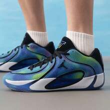 Nike 男 TATUM 4 LEAPF塔圖姆運動實戰籃球鞋 - 黑色/藍綠色 - 查看 6