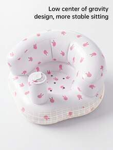 1PC Multifunctional Inflatable Baby Learning Chair, Suitable For Babies 3 Months And Older, Summer Inflatable Baby Seat, Blow-Up Baby Floor Chair With Back Support Sofa - Inflatable Learning Chair - View 4