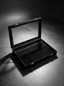 1pc 11/100 Slot Ring Jewelry Box With Lid, Earring Jewelry Tray, Minimalist Velvet Ring Jewelry Box, Jewelry Box, Earring Jewelry Storage Box, Dust-Proof Jewelry Display Box, Jewelry Display Dust-Proof Box, Back To School Gift For Her - Multicolor - View 20