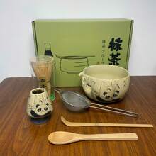 1pc/6pcs Premium Gift Box Set Fire-Stone Matcha Whisk Set-Including Matcha Whisk,Spoon And Stainless Steel Screen,Traditional Japanese Matcha Tea Ceremonies, And Daily Use,Complete Preparation Set Suitable As Good Gift For Tea Lovers, Beginners - Multicolor - View 14