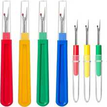 4pcs/8pcs Seam Ripper With Natural Wood Color Plastic Handle, Pink Plastic Handle Seam Ripper, Thread Cutter, Sewing Craft Tools, Random Color - 4 Large Grommets + 4 Small Grommets - View 7