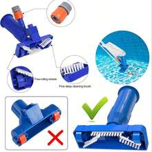 Pool Cleaning Vacuum Jet Tool With Pole Set, Vacuum Head Accessory Without Pole, Swimming Pool Vacuum With Surface De-Fogging Function, Swimming Pool Maintenance Kit, Suitable For Swimming Pools, Fountains, Compact Swimming Pool Vacuum Jet, Includes Debris Bag And Pole, Lightweight Swimming Pool Maintenance Tool - A - View 7