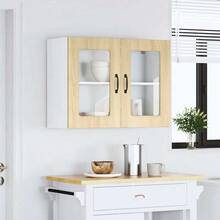 vidaXL Spülenunterschrank Kalmar Helle Eiche Khaki 80x46x81,5 cm Holzwerkstoff, Küchenunterschrank, Unterschrank für Küche, Küchenzeile, Küchenschrank - hellbraunes Khaki - Übersicht 20