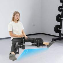 Beinstrecker Beinspaltmaschine 0–210° verstellbar, Heim-Fitness Trainer für Ballett Tanz Gymnastik, Belastbar bis 100kg, mit PU Sitzkissen Rückenlehne & Rollen - Schwarz - Übersicht 11