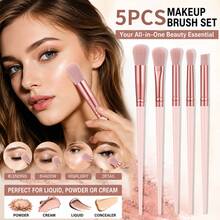 Set Kuas Makeup 7/8/9/10/11/12/13pcs, Kuas Blending Eyeshadow Rambut Sintetis Premium, Alat Kosmetik - Baby Pink - View 8