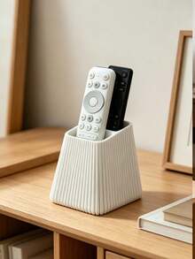 1pc Vertical Line Remote Control Holder, Remote Control Storage Box, Decorative Storage, Vertical Stripe Design, Easy Access, Suitable For TV, Air Conditioner And Other Home Remote Control Storage, Home Decor, Decorative Ornament, Storage, Dorm Storage, Desktop Organization, Halloween, Christmas, Wedding - Multiple Styles - View 9