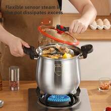 Premium Stainless Steel Non Stick Cooking Pot Large Capacity Stew And Soup Pot With Safety Lid Compatible With Induction And Gas Stoves - View 5