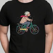 Fahrrad T-Shirt Wissenschaft Atome Bike TShirt Atom Physik T-shirts Männer lose beiläufige Oansatz kurzarm T Tops - Farbe 1 - Übersicht 2