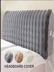 1pc Plush Headboard Cover, Thick Quilted Headboard Protector, Stretchy Soft Headboard Slipcover, Fits All Size Beds, Machine Washable, Headboard Decor - White - View 16