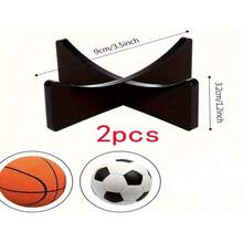 1/2/6pcs Acrylic Ball Display Stands, High Transparency PMMA Material, One-Piece Molded Stable Support, Dust-Proof And Elegant, Suitable For Basketball, Football, Rugby, Sports Collectibles Display, Study Room, Exhibition Hall, Desktop Decor, Fan Collection Display And Storage Base - A - View 4
