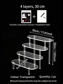 Transparent Acrylic Tiered Perfume Holder, Multi-Layer Oval Display Riser Stand For Cologne, Fragrances, Skincare Bottles, Vanity Table Decor Storage Shelf - View 10