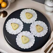Colorful Round Lace Paper Doilies, Disposable Oil Absorbent Cake Mats, Dessert Food Liner Placemats, Kitchen Baking Table Decor For Birthday Wedding Christmas Party - Multicolor - View 4