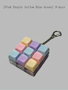 1 Set Mainan Tombol Pereda Stres Berbentuk Kubus Keyboard, Gantungan Kunci Keyboard Kreatif untuk Dekorasi Tas, Gantungan Kunci Mobil, Hiasan Tas, Aksesori Gantungan Kunci, Bentuk Keyboard, Gantungan Kunci Ujung Jari Dewasa, Gantungan Kunci Sensor Tekanan, Gantungan Kunci Penenang, Gantungan Kunci Relaksasi Fokus, Hadiah Ulang Tahun, Suvenir Pesta, Hadiah Liburan. Tali Gantungan Gaya Gothic Y2K dengan Tempat Kartu Identitas, Aksesori Mobil, Dekorasi Tas (Harap Dicatat Keyboard Tidak Menyala) - MultiWarna - View 15