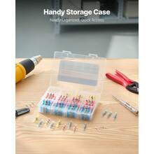 Heat Shrink Butt Connectors, 330PCS, Waterproof Solder Seal Wire Connectors Kit, Electrical Terminals Insulated Solderless Wiring, 4 Colors 4 Sizes 26-10 AWG, For Industrial Marine Automotive - 330PCS - View 6