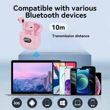 TWS 藍牙耳機，高解析音質，無線通話，防噪，高 CP 值耳機，相容 iPhone 與 Android 裝置，長效續航 - 查看 10