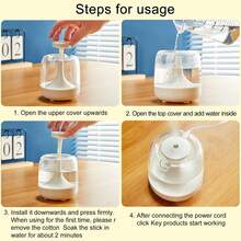 Mini Bedroom Humidifier, Small Home Large Capacity Mist Aromatherapy Diffuser, High Mist Output USB Humidifier, Top Fill, Large Capacity, Suitable For Bedroom, Nursery, Plant Moisturizing, With 7-Color Light, Quiet Operation - Mistless - View 10