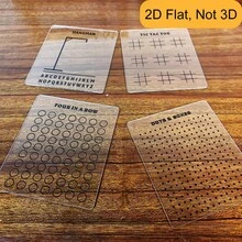 可重複使用旅行桌遊套組，便攜式可拆卸遊戲板附可擦拭表面，字母計分與井字遊戲，10x12cm 輕巧車用遊戲，適用旅行、教室、居家學習、家庭聚會與公路旅行 - 多款式 - 查看 9
