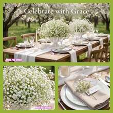 30pcs Wedding Baby's Breath Bouquet, Bridal Hand Bouquet Artificial Baby's Breath, Wedding Party Decoration Supplies, Photography Props, Suitable For Anniversary, Wedding, Engagement, Proposal, Birthday Party Decoration, Holiday Decoration, Home Decor, Hotel Decor, Garden Fence Decoration, Restaurant And Table Decor - Multicolor - View 8
